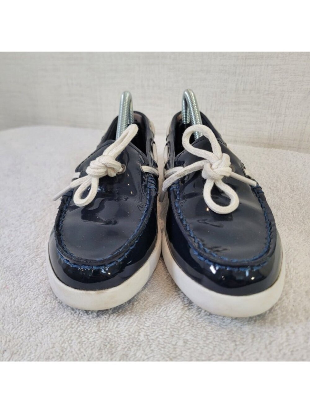 Cole Haan Boat Shoes Womens 6B Regatta Slip On W05747 Black Patent Leather - Picture 9 of 10